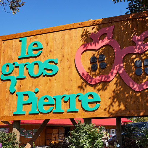 Enseigne extérieure du Verger Gros Pierre