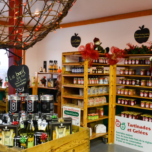 La boutique du terroir du Verger Gros Pierre de Compton
