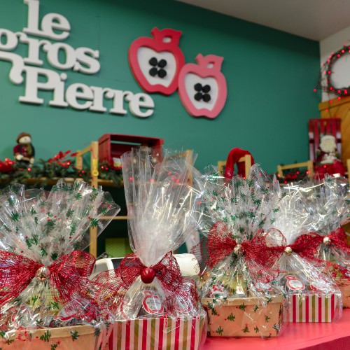 Emballages cadeau de produits de la pomme au Verger Gros Pierre
