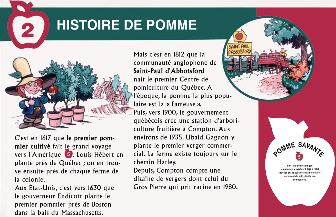 C’est en 1617 que le premier pommier cultivé fait le grand voyage vers l’Amérique.