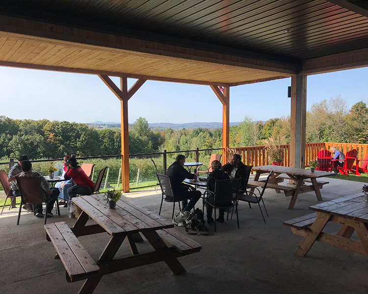 Location de la terrasse au verger de Compton